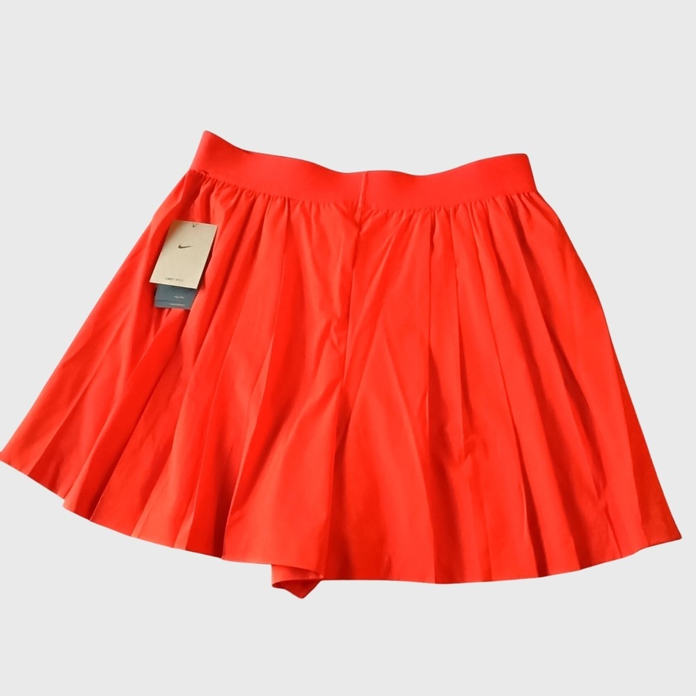 Nike Dri-FIT Advantage Skort Women L Red DD2178-673 Pleated Tennis Skirt